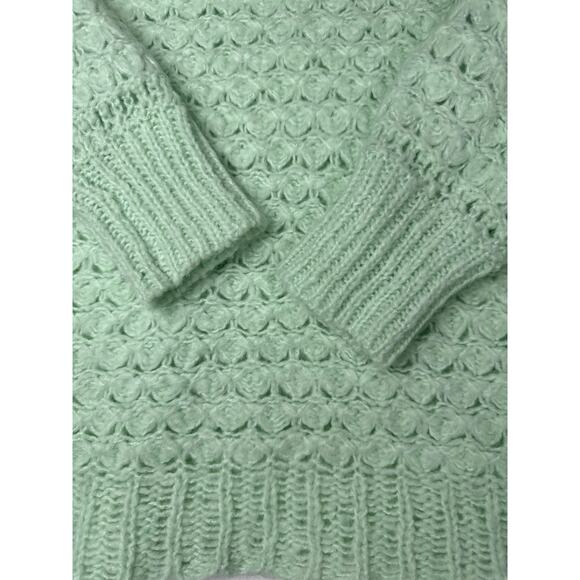 NWOT Free people crashing waves wool blend mint sweater womens S - Picture 3 of 9